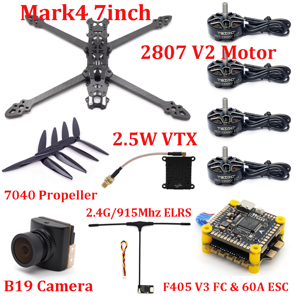 Drone Kit Build Yourself - Zestaw ramy Mark4 7 cali F405